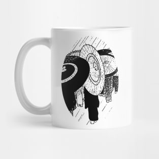 Japanese painting silhouette Mug